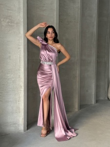 Rochie eleganta lunga cu accesoriu curea - Img 5