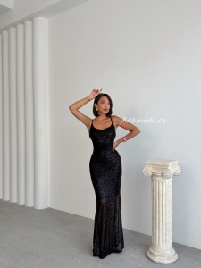 Rochie eleganta lunga cu paiete - Img 7