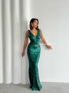 Rochie eleganta lunga cu paiete - Img 4