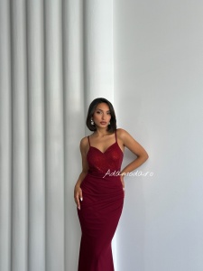 Rochie eleganta lunga cu strasuri tip sirena - Img 2