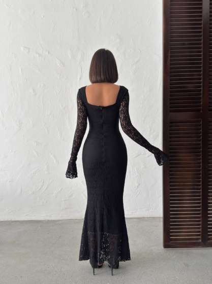 Rochie eleganta lunga din dantela  - Img 2