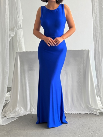 Rochie eleganta lunga din lycra cu spatele gol  - Img 3