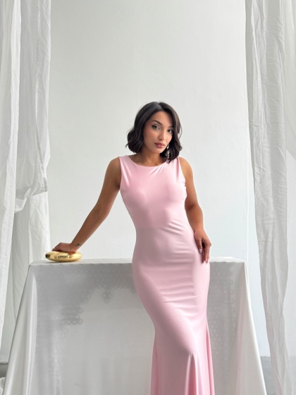Rochie eleganta lunga din lycra cu spatele gol - Img 6