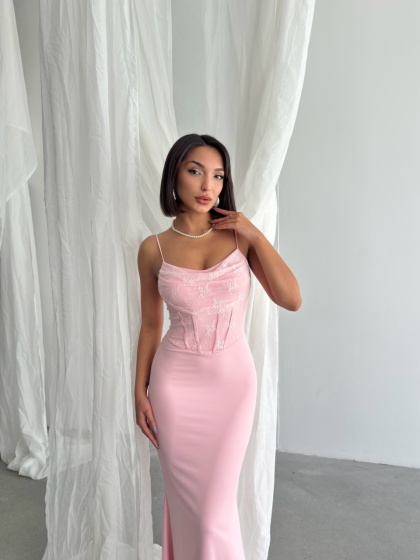Rochie eleganta lunga din lycra - Img 7