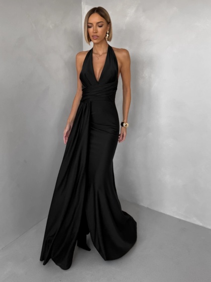 Rochie eleganta lunga din lycra - Img 5