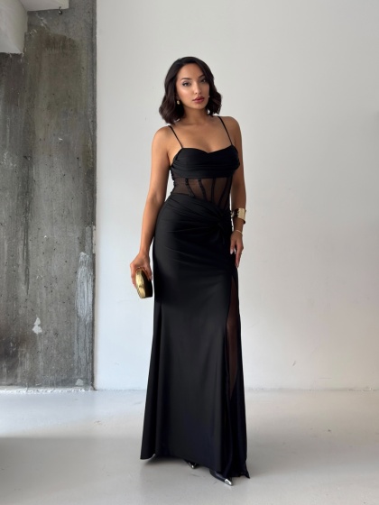 Rochie eleganta lunga din lycra - Img 2
