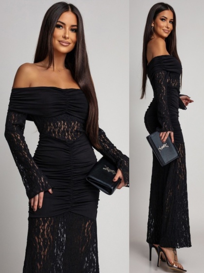 Rochie eleganta lunga tip sirena din dantela