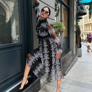 Rochie eleganta midi din tul - Img 3