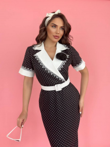 Rochie eleganta midi tip creion cu accesoriu curea - Img 2