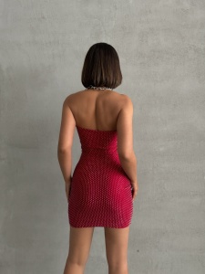 Rochie eleganta scurta cu detalii strălucitoare - Img 3