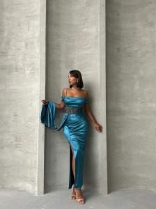 Rochie lunga cu bretele - Img 3