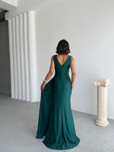 Rochie lunga eleganta cu detalii din paiete - Img 2