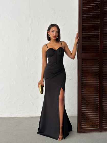 Rochie lunga eleganta tip corset - Img 6