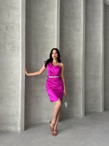 Rochie scurta cu accesoriu curea - Img 3
