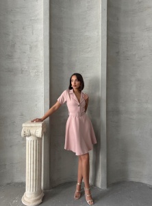 Rochie scurta cu aplicatii din strasuri si accesoriu curea - Img 6