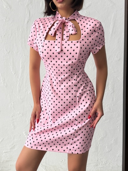 Rochie scurtă cu buline - Img 2