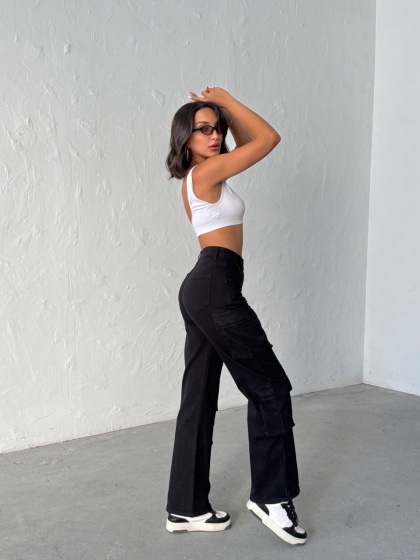 Blugi cargo elastici - Img 6