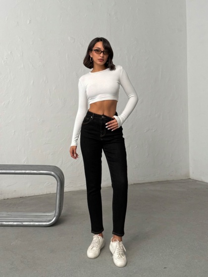 Blugi dama elastici cu cusaturi accentuate - Img 7