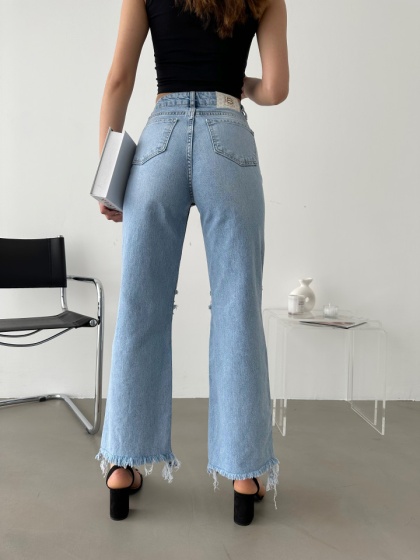 Blugi evazați cu rupturi - Img 4