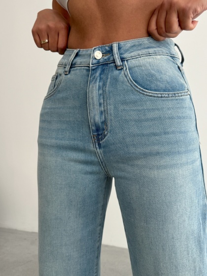 Blugi evazati elastici simpli - Img 4