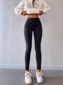 Blugi skinny elastici cu captuseala - Img 1