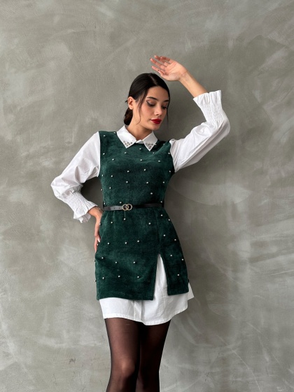 Camasa stil vesta cu accesoriu curea - Img 5