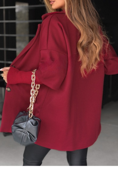 Palton dama cu maneci din tricot - Img 3