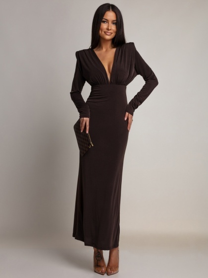 Rochie din Lycra cu decolteu V față-spate