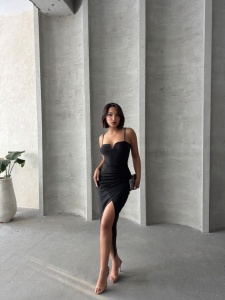 Rochie eleganta cu aplicatie din strasuri - Img 5