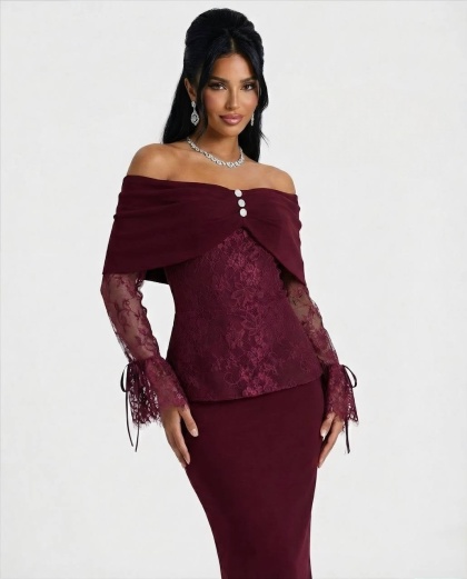 Rochie eleganta cu dantela si detaliu nasturi - Img 4