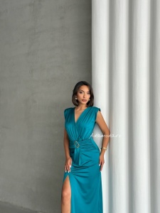 Rochie eleganta din lycra cu accesoriu in talie - Img 3