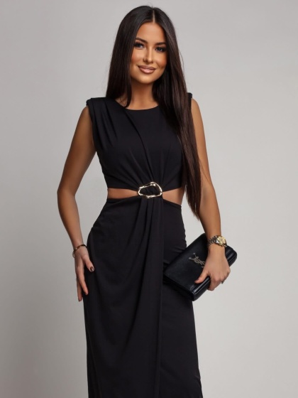 Rochie eleganta din lycra cu accesoriu in talie - Img 3