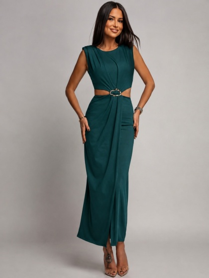 Rochie eleganta din lycra cu accesoriu in talie - Img 3