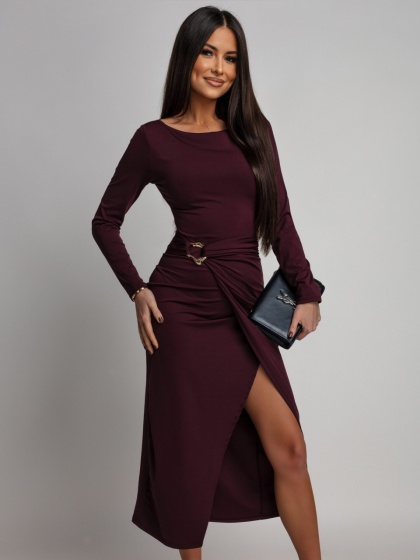 Rochie eleganta din lycra cu accesoriu