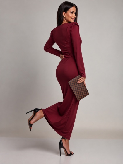 Rochie elegantă din lycra, cu detaliu metalic - Img 2