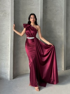 Rochie eleganta lunga cu accesoriu curea - Img 1
