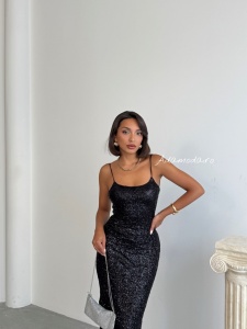 Rochie eleganta lunga cu paiete - Img 4