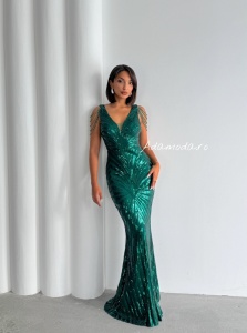 Rochie eleganta lunga cu paiete - Img 5