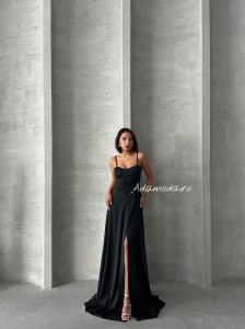 Rochie eleganta lunga cu siret la spate - Img 4