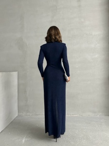 Rochie eleganta lunga din licra cu sclipici - Img 7