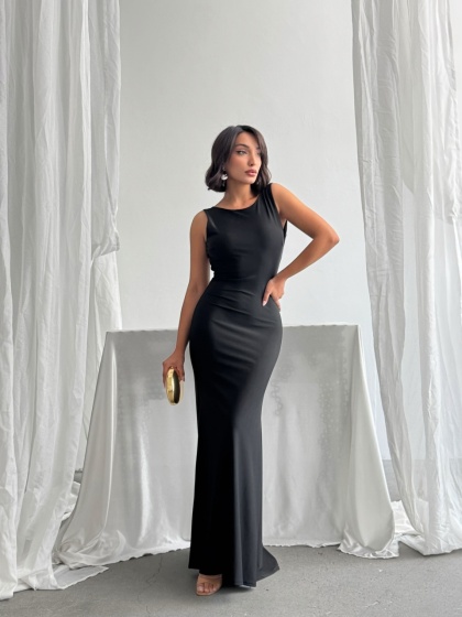 Rochie eleganta lunga din lycra cu spatele gol - Img 6