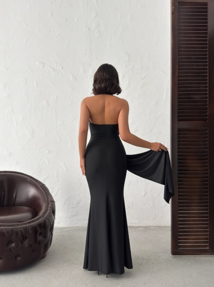 Rochie eleganta lunga din lycra - Img 3