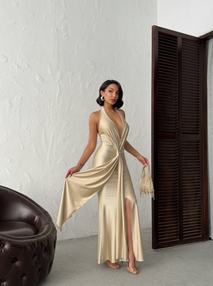 Rochie eleganta lunga din lycra - Img 6