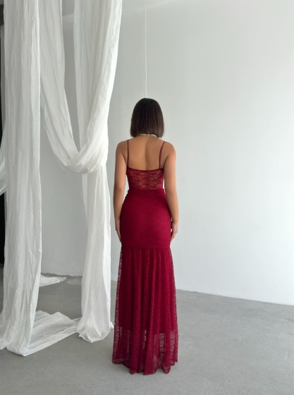 Rochie eleganta lunga tip sirena din dantela - Img 2