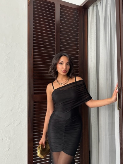 Rochie eleganta lunga tip sirena din tull - Img 5