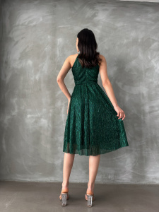 Rochie eleganta midi accesorizata cu strasuri - Img 3