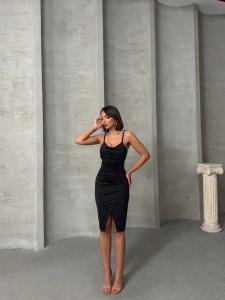 Rochie eleganta scurta cu aplicatii din strasuri - Img 4