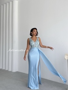 Rochie lunga eleganta cu detalii din paiete - Img 5