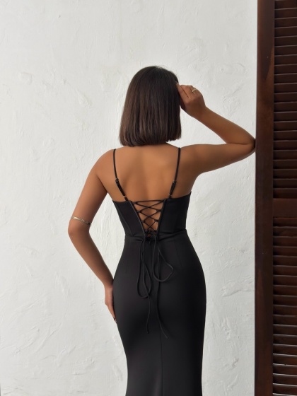 Rochie lunga eleganta tip corset - Img 3