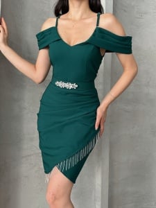 Rochie scurta cu lantisoare - Img 1